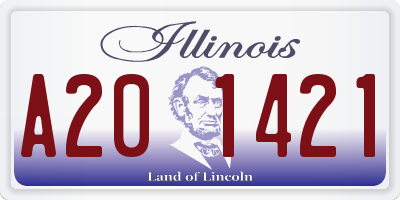 IL license plate A201421