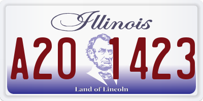 IL license plate A201423