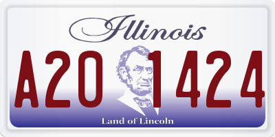 IL license plate A201424