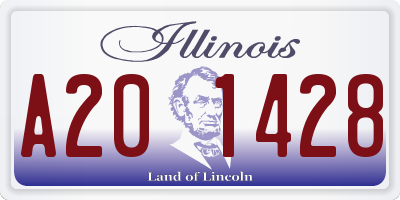 IL license plate A201428