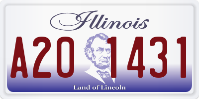 IL license plate A201431
