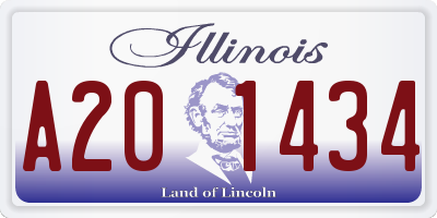 IL license plate A201434