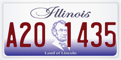 IL license plate A201435