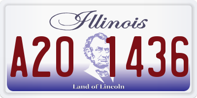 IL license plate A201436