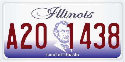 IL license plate A201438