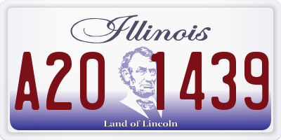 IL license plate A201439
