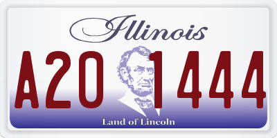 IL license plate A201444