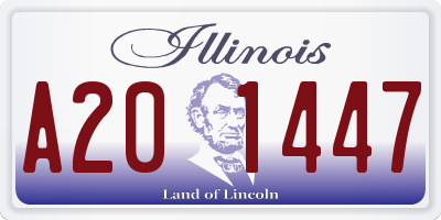IL license plate A201447