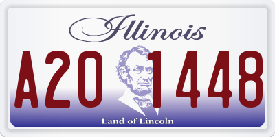 IL license plate A201448