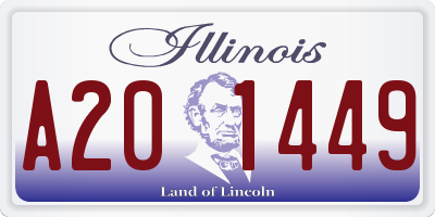IL license plate A201449