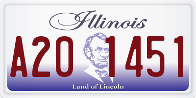 IL license plate A201451