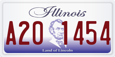 IL license plate A201454