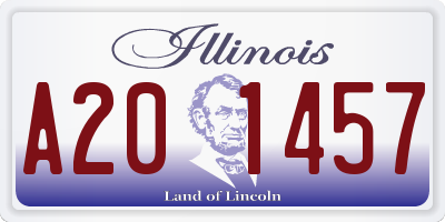 IL license plate A201457