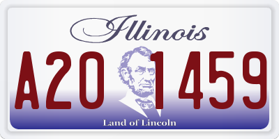 IL license plate A201459