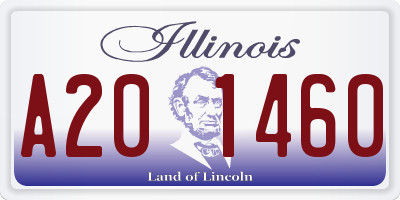 IL license plate A201460