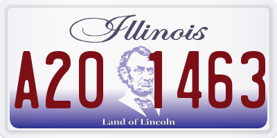 IL license plate A201463