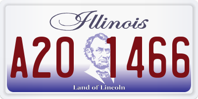 IL license plate A201466