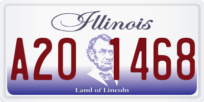 IL license plate A201468