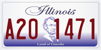 IL license plate A201471