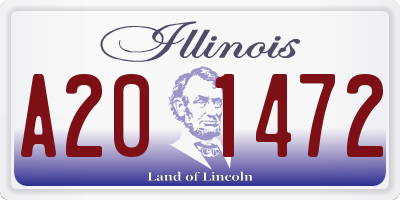 IL license plate A201472