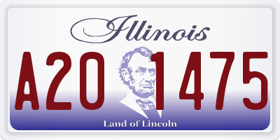 IL license plate A201475