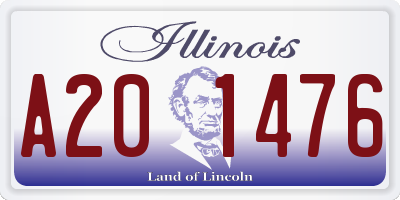 IL license plate A201476