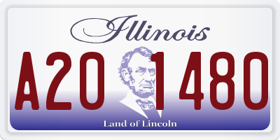 IL license plate A201480
