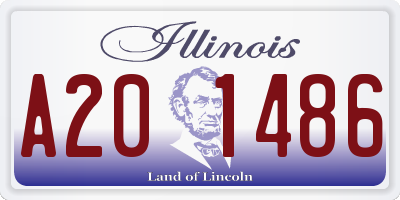 IL license plate A201486