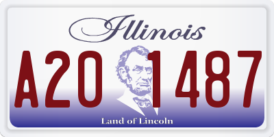IL license plate A201487