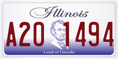 IL license plate A201494