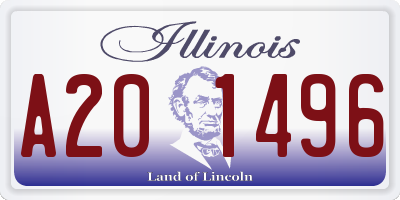 IL license plate A201496