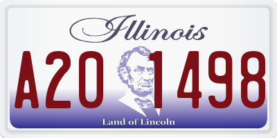 IL license plate A201498