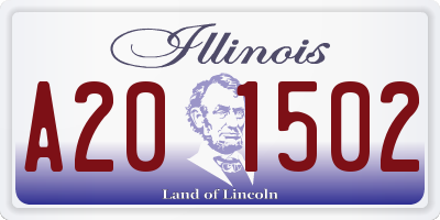 IL license plate A201502