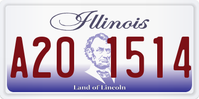 IL license plate A201514