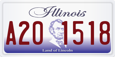 IL license plate A201518