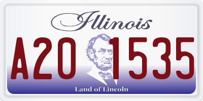 IL license plate A201535