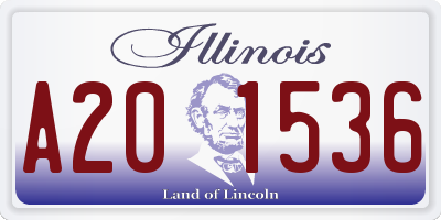IL license plate A201536