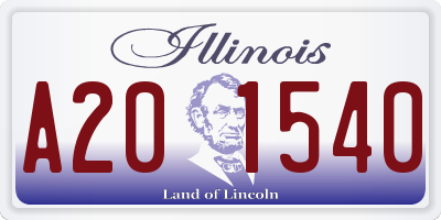 IL license plate A201540
