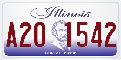 IL license plate A201542