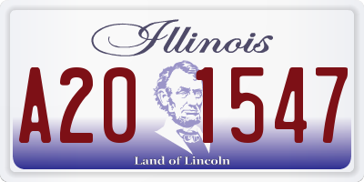 IL license plate A201547
