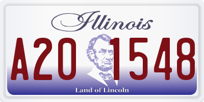IL license plate A201548