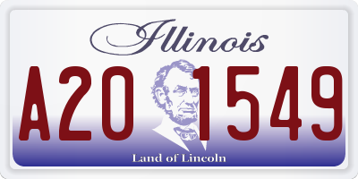 IL license plate A201549