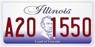 IL license plate A201550