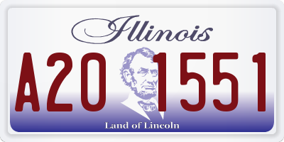 IL license plate A201551