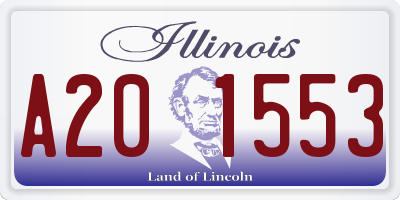 IL license plate A201553
