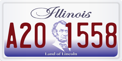 IL license plate A201558