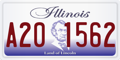 IL license plate A201562