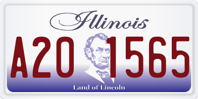 IL license plate A201565