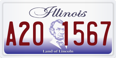 IL license plate A201567