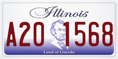 IL license plate A201568